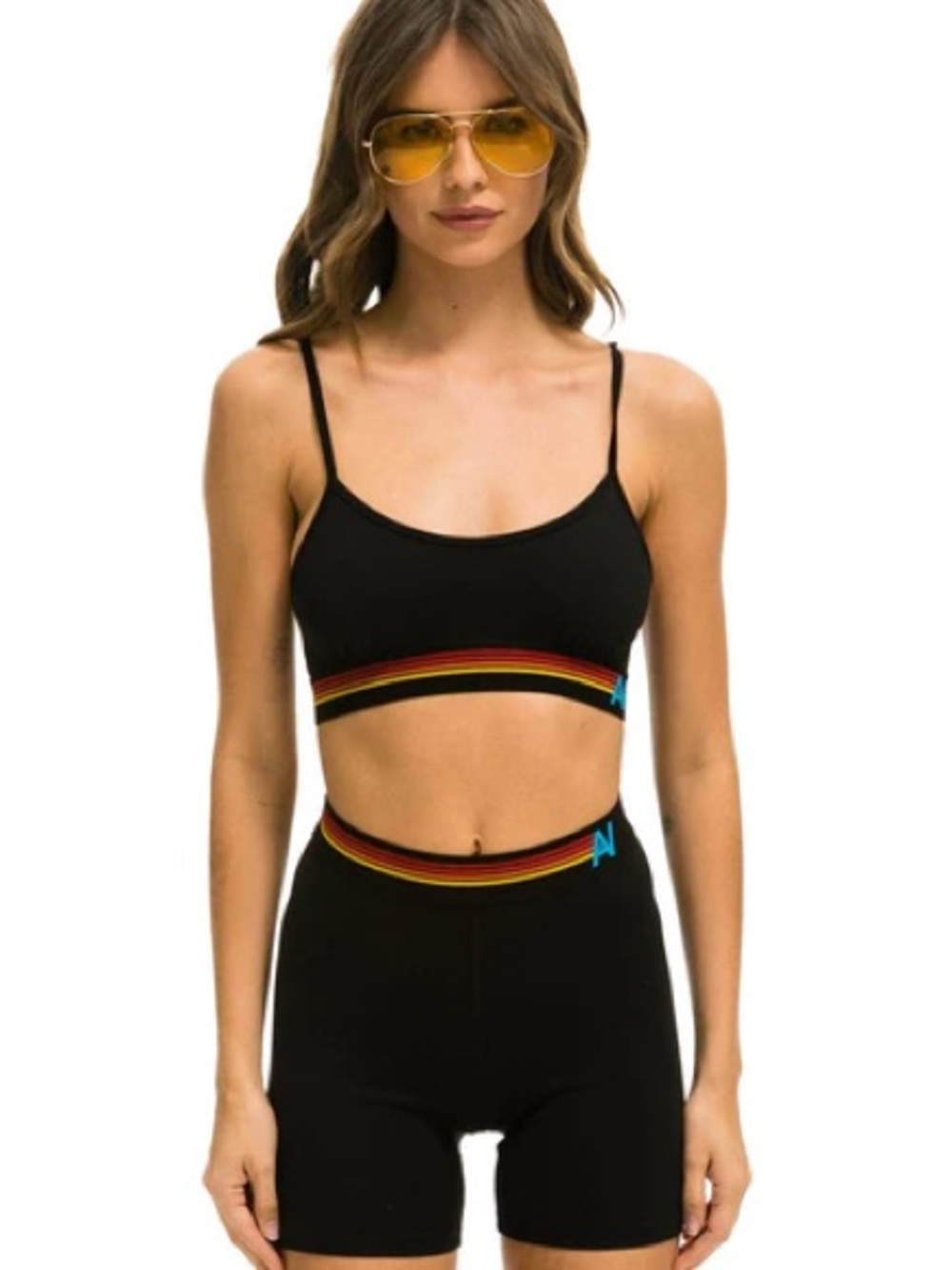 LOGO 4 INCH HI-RISE BIKER SHORT - Aviator Nation